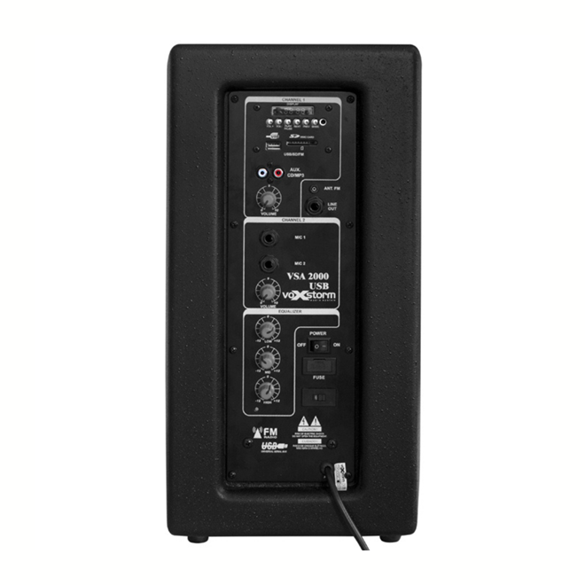 CAIXA VOXSTORM VSA2000 ATIVA MULTIUSO 40W USB FM BLUETOOTH CAIXA