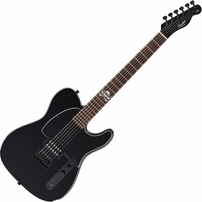 GUITARRA FENDER SQUIER TELECASTER AVRIL LAVIGNE SKULL BLACK