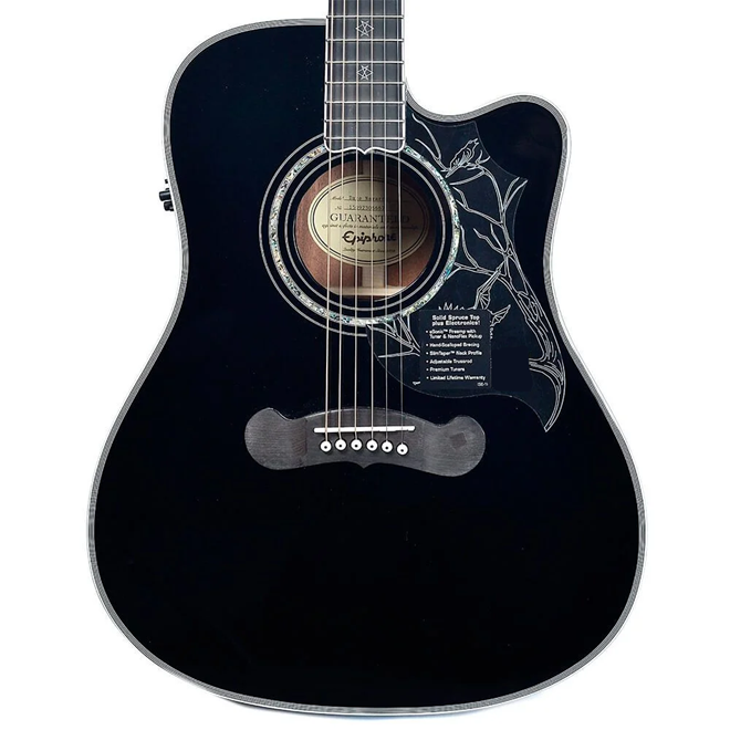 VIOLÃO EPIPHONE DAVE NAVARRO SIGNATURE ALL-SOLID ELETROACUSTICO BLACK -  VIOLÃO EPIPHONE DAVE NAVARRO SIGNATURE ALL-SOLID ELETROACUSTICO BLACK -  EPIPHONE