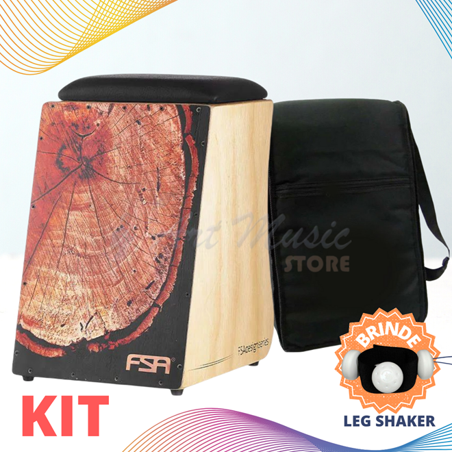 CAJON FSA DESIGN FC6661 MADEIRO DARK ELETRICO CAJON FSA DESIGN FC6661